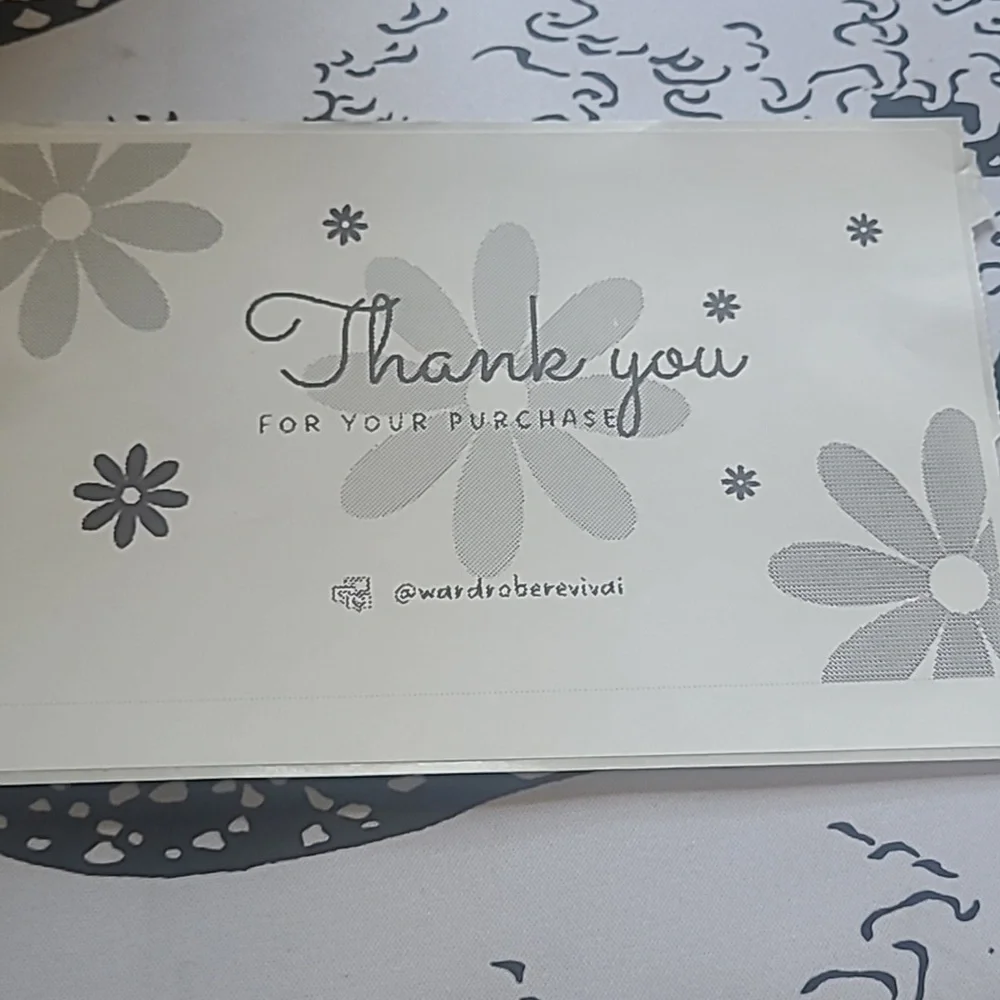 50 Custom 4x6 Floral Background Thank You Notes Labels/Thank You Stickers